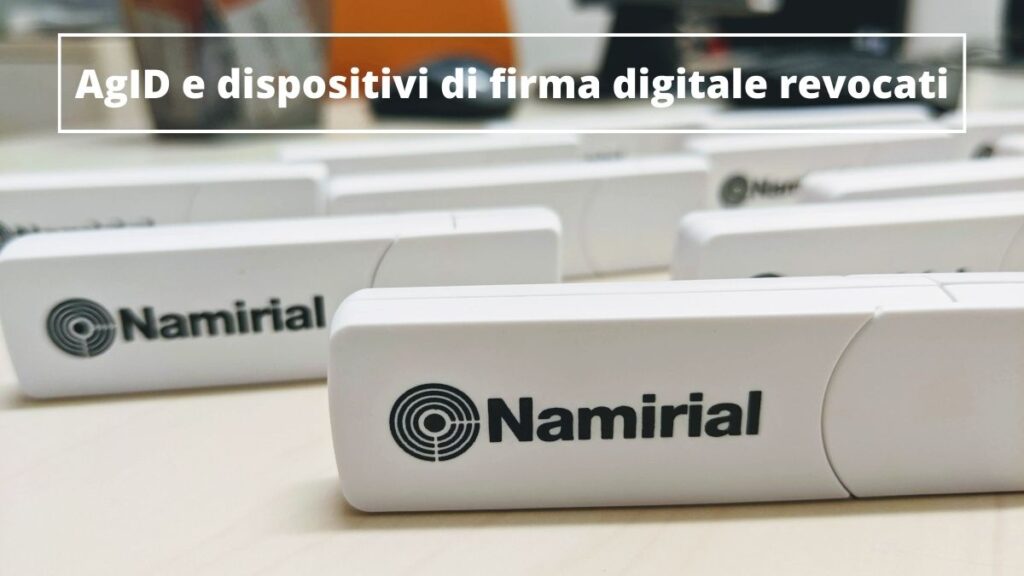 firma digitale Namirial revocata